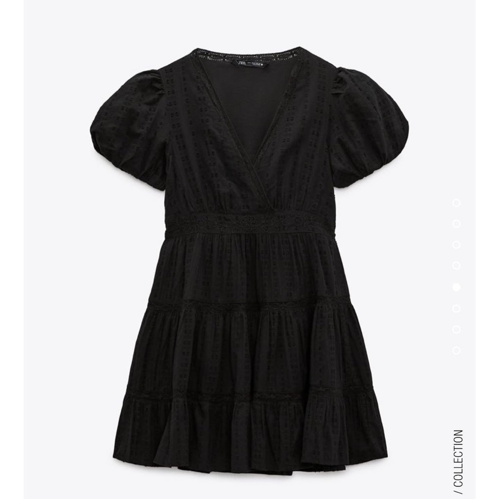 Black Zara Lace Insert Dress Size Small